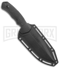 Schrade Steel Driver Black G-10 Clip Point Fixed Blade Knife - Black Plain -Kershaw Sale Store Schrade Black Mod DP Fixed AUS 8 G 10 Black BHQ 125129 jr sheath large