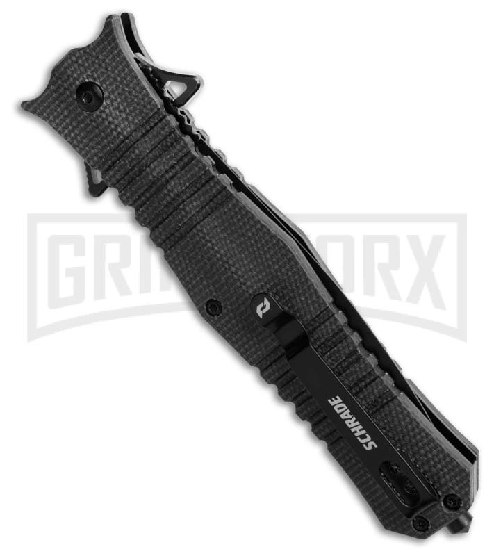 Schrade Infiltrate Liner Lock Knife Gray Micarta - Black Serr 3 Schrade Infiltrate Liner Lock Knife Gray Micarta - Black Serr - Image 3