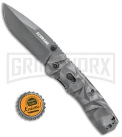Schrade MAGIC Gray Dual Action Spring Assisted Knife - Gray Plain -Kershaw Sale Store Schrade MAGIC Dual Action SA Gray Gray SCHA12 BHQ 61995 jr bottlecap large