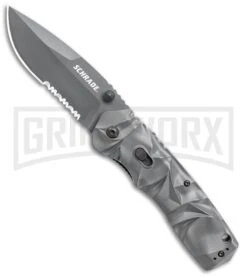 Schrade MAGIC Gray Dual Action Spring Assisted Knife - Gray Serr