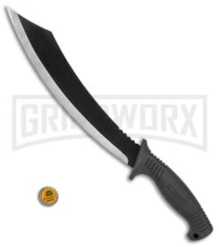 Schrade SCMACH1CP Black Mach1 Machete Fixed Blade - Black Plain -Kershaw Sale Store Schrade Mach1 Machete black SCMACH1CP BHQ 62065 er size large