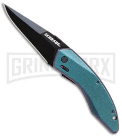 Schrade ColorShift Mini Landshark Spring Assisted Knife - Black Plain