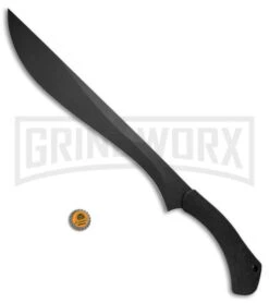 Schrade SCHMBS Priscilla Makhaira Black Bush Sword - Black Plain -Kershaw Sale Store Schrade Priscilla Makhaira Bush Sword Blk Blk SCHMBSCP BHQ 67509 jr bottlecap large