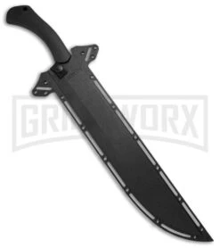 Schrade SCHMBS Priscilla Makhaira Black Bush Sword - Black Plain -Kershaw Sale Store Schrade Priscilla Makhaira Bush Sword Blk Blk SCHMBSCP BHQ 67509 jr sheath large
