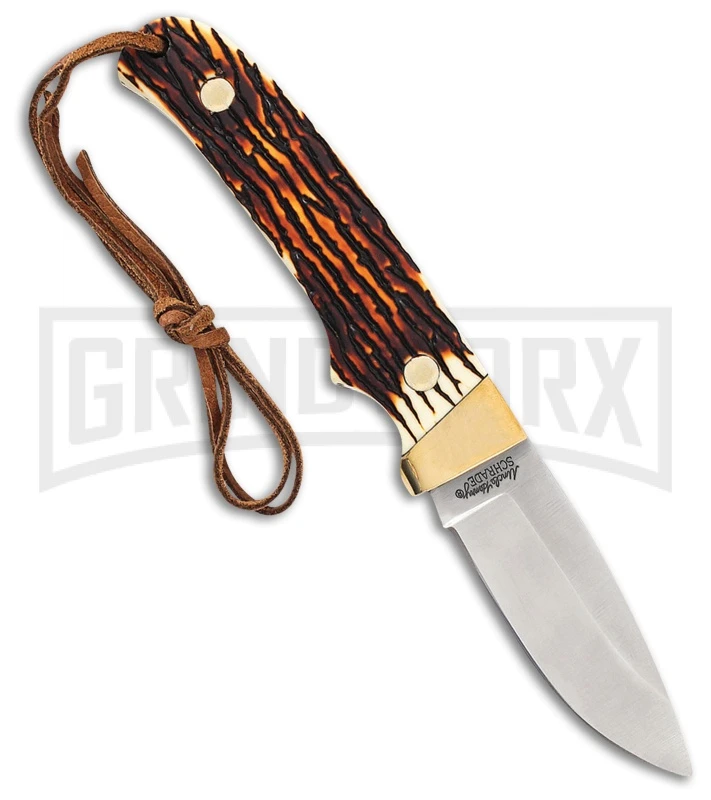 Schrade SCHPH2N Pro Hunter Mini Fixed Blade Knife - Satin Plain 1 Schrade SCHPH2N Pro Hunter Mini Fixed Blade Knife - Satin Plain