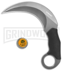 Schrade Shasta Mc'Nasty Fixed Blade Karambit Knife - Gray Plain -Kershaw Sale Store Schrade Shasta McNasty karambit gray BHQ 61894 jr bottlecap large