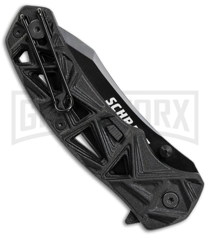 Schrade Shizzle MAGIC Black Spring Assisted Knife - Black Serr 2 Schrade Shizzle MAGIC Black Spring Assisted Knife - Black Serr - Image 2