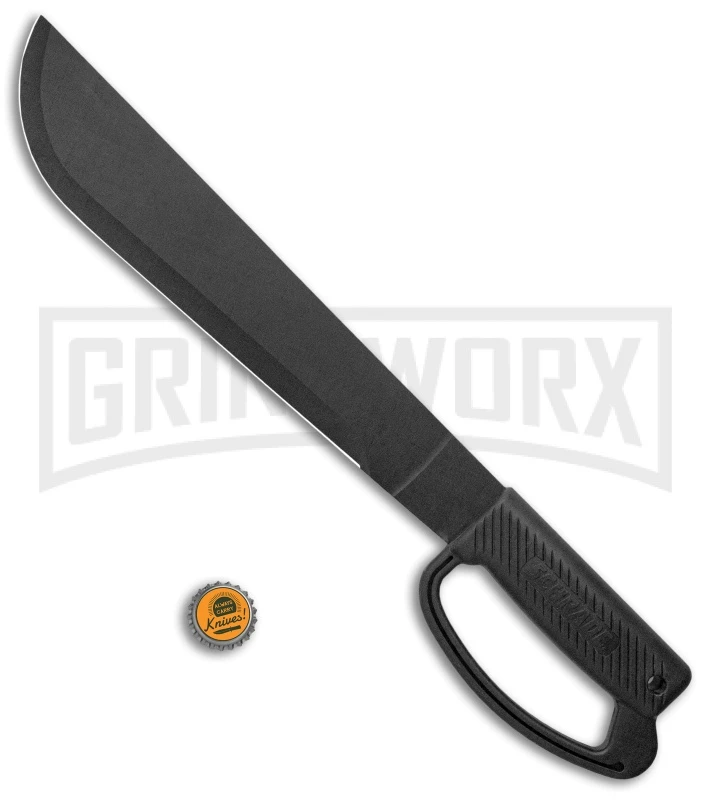 Schrade Small Outback Machete Black Fixed Blade Knife - Black Plain 4 Schrade Small Outback Machete Black Fixed Blade Knife - Black Plain - Image 4