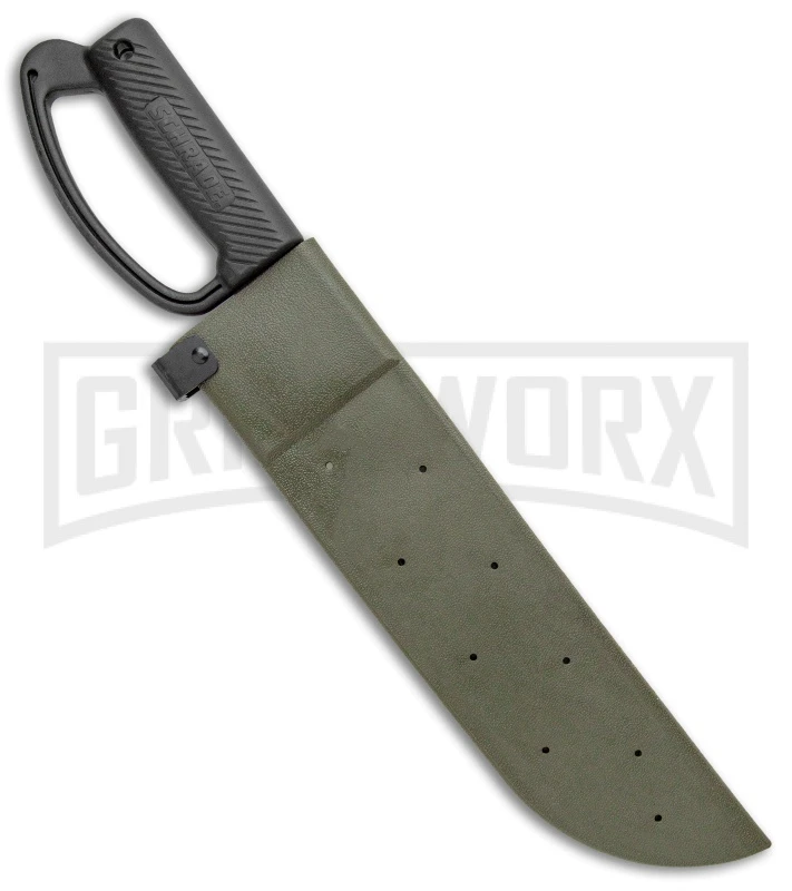 Schrade Small Outback Machete Black Fixed Blade Knife - Black Plain 3 Schrade Small Outback Machete Black Fixed Blade Knife - Black Plain - Image 3