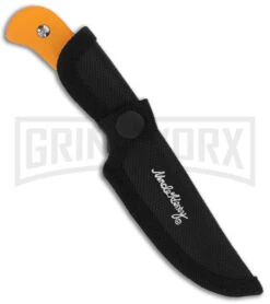 Schrade Uncle Henry Orange Bowie Knife & Skinner Knife & Ferro Rod - 3 Piece -Kershaw Sale Store Schrade Uncle Henry 2 Piece Bowie Skinner Orange BHQ 175230 jr bowie sheath large