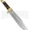 Schrade Bowie Staglon Fixed Blade Knife - Satin Plain -Kershaw Sale Store Schrade Uncle Henry Bowie Satin SCH184UH BHQ 61902 jr large