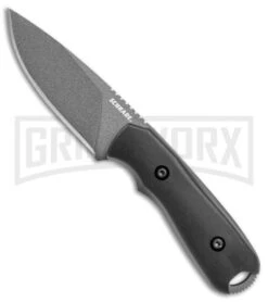 Schrade Mini Frontier Black Grivory Fixed Blade Knife - Black Plain