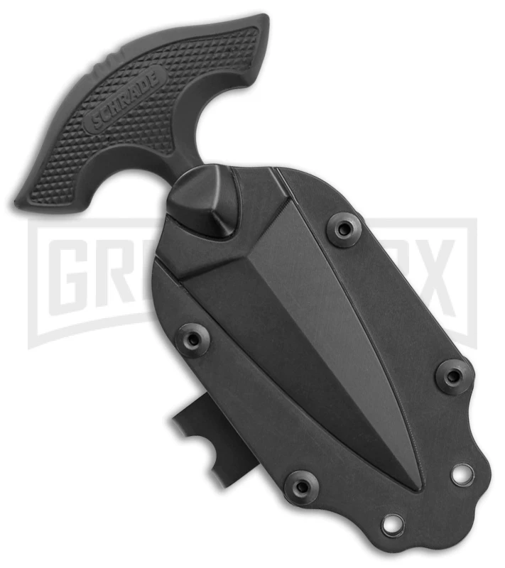 Schrade Push Dagger Fixed Blade Knife - Gray Plain 2 Schrade Push Dagger Fixed Blade Knife - Gray Plain - Image 2