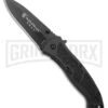 Smith & Wesson Large SWAT MAGIC Black Spring Assisted Knife - Black Plain -Kershaw Sale Store Smith and Wesson Large SWAT MAGIC SA Black Plain BHQ 2789 jr large