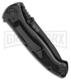 Smith & Wesson Large SWAT MAGIC Black Spring Assisted Knife - Black Plain -Kershaw Sale Store Smith and Wesson Large SWAT MAGIC SA Black Plain BHQ 2789 jr side large