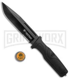 Smith & Wesson Search & Rescue 1100070 Black Fixed Blade Knife - Black Serr 7 Smith & Wesson Search & Rescue 1100070 Black Fixed Blade Knife - Black Serr -Kershaw Sale Store Smith and Wesson Search and Rescue Black Black Serr 1100070 BHQ 93656 jr bottlecap large
