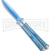 Swift Blue Balisong Titanium Coated Butterfly Knife - Blue -Kershaw Sale Store Swift Blue Balisong Ti Coated Butterfly Blue BHQ 163595 jr large