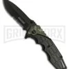 Tac-Force Evolution Explosive Camo Spring Assisted Knife - Black Serr