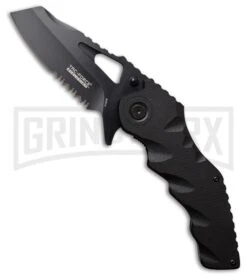 Tac-Force Evolution Horseshoe Black G-10 Spring Assisted Knife - Black Serr