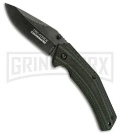 Tac-Force Evolution Stonework Black G-10 Spring Assisted Knife - Black Stonewash