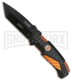 Tac-Force Evolution Topflight Orange Spring Assisted Knife - Black Plain