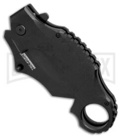 Tac-Force Karambit Black G-10 Spring Assisted Knife - Black Plain -Kershaw Sale Store Tac Force Karambit Black G 10 SA Black TFE A021 BK BHQ 77088 jr spine large