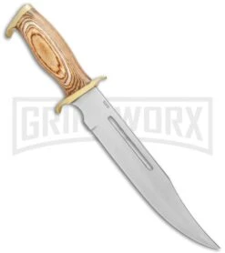 Tallen Cuchillo Bowie Brown Pakkawood Fixed Blade Knife - Satin Plain -Kershaw Sale Store Tallen Cuchilo Bowie Brown Pakkawood Satin GX 28661 jr spine large