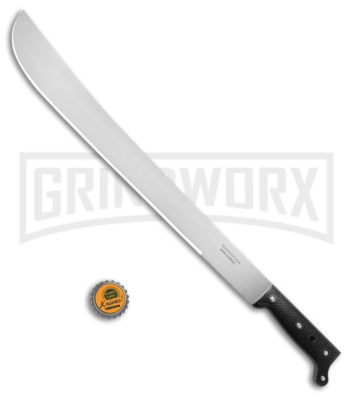 Tramontina Machete Black Fixed Blade Knife - Satin Plain 3 Tramontina Machete Black Fixed Blade Knife - Satin Plain - Image 3
