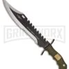 United Cutlery Anywhere Bowie OD Green Fixed Blade Knife - Two-Tone Serr -Kershaw Sale Store United Cutlery Anywhere Bowie OD Green two tone serr BHQ 63990 er large