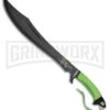 Z-Hunter El Fin Green Machete - Black Plain -Kershaw Sale Store Z Hunter El Fin Machete Green Black BP 22780 jr large