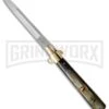 AGA Campolin 13" Italian Frosolone Brazilian Horn Automatic Knife - Bayonet -Kershaw Sale Store aga 13inch brazillian frosolone brass jm large