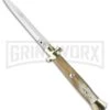 A.G.A. Campolin 15" Italian Stiletto Honey Horn Automatic Knife - Bayonet -Kershaw Sale Store aga 15in honey horn stiletto bayo large