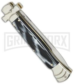 AGA Campolin 9" Maltese Cross Stiletto Sim Horn Automatic Knife - Bayonet -Kershaw Sale Store aga 9in maltese sim horn bayo side cm large