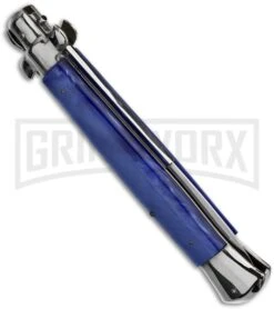 A.G.A. Campolin 15" Italian Stiletto Honey Horn Automatic Knife - Bayonet 3 A.G.A. Campolin 15" Italian Stiletto Honey Horn Automatic Knife - Bayonet -Kershaw Sale Store aga campolin 15in stiletto pearlex acrylic blue side large