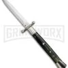 AGA Campolin 13" Dark Horn Italian Swinguard - Satin Dagger -Kershaw Sale Store aga campolin stiletto 13in swing dark horn dagger BP 18155 dl large