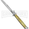 A.G.A. Campolin 18" Italian Stiletto Gold Ring Pull Automatic Knife - Bayo -Kershaw Sale Store aga champolin 18in stiletto gold bayo BP 18400 er large