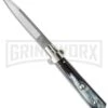AGA Campolin 10" Italian Frosolone Dark Horn Automatic Knife - Bayonet -Kershaw Sale Store aga dark horn satin cm large