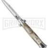 AGA Campolin 10" Honey Horn Picklock Italian Stiletto Automatic Knife - Bayonet 11 AGA Campolin 10" Honey Horn Picklock Italian Stiletto Automatic Knife - Bayonet -Kershaw Sale Store aga picklock honey large