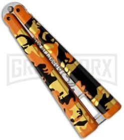 BB Barfly Orange Camo Bottle Opener Butterfly Trainer -Kershaw Sale Store bbbarfly camo orange bottle opener back large
