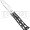 Benchmark Small Silver Speckle Balisong Butterfly Knife - Satin Plain -Kershaw Sale Store benchmark bm008 bhq 12775 jr large