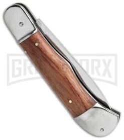8" Medteh Russian Bottom Bolster Stiletto Light Wood Automatic Knife - Satin -Kershaw Sale Store blade play russian leverlock bottom bolster li side cm large