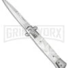 Milano 9" Stiletto White Acrylic Automatic Knife - Bayonet -Kershaw Sale Store blade play stilletos gse018mwt cm large