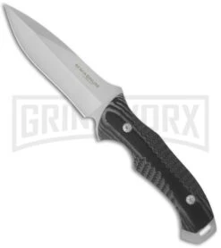 Boker Magnum Highlands Ranger Black Micarta Fixed Blade Knife - Bead Blast Plain