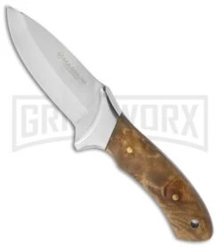 Boker Magnum Macro Stubby Fixed Blade Knife - Satin Plain