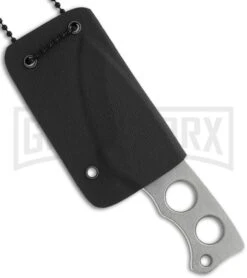 Boker Plus Mega Mini Neck Knife - Stonewash Plain -Kershaw Sale Store boker plus 02bo258 sheatht large