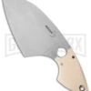 Boker Plus SanYouGo White Fixed Blade Knife - Satin Plain -Kershaw Sale Store boker plus sanyougo white micarta 03bo052 large
