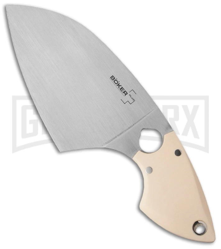Boker Plus SanYouGo White Fixed Blade Knife - Satin Plain 1 Boker Plus SanYouGo White Fixed Blade Knife - Satin Plain