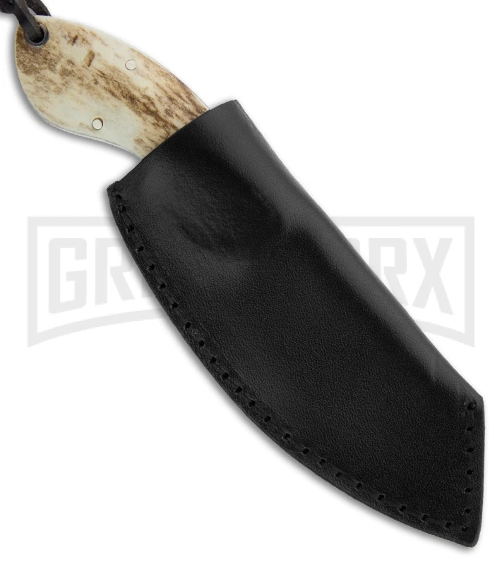 Boker VoxKnives Rhino Stag Fixed Blade Knife - Satin Plain 2 Boker VoxKnives Rhino Stag Fixed Blade Knife - Satin Plain - Image 2