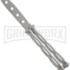 Silver Ransom Trainer Balisong Butterfly Knife - Satin Plain -Kershaw Sale Store bp silver wg832 large