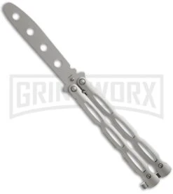 Silver Ransom Trainer Balisong Butterfly Knife - Satin Plain